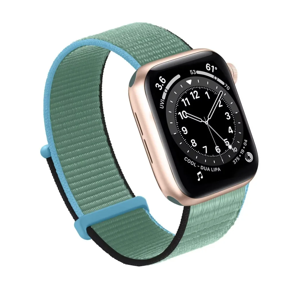 Compatible with Apple Watch Band 49MM 46MM 45MM 44MM 42MM 41MM 40MM 38MM,Women Men Sport Nylon Loop Strap for iWatch Series 10 9 8 7 6 5 4 3 2 1 SE Ultra(44/45/46/49/S3-42mm,Inverness Green)