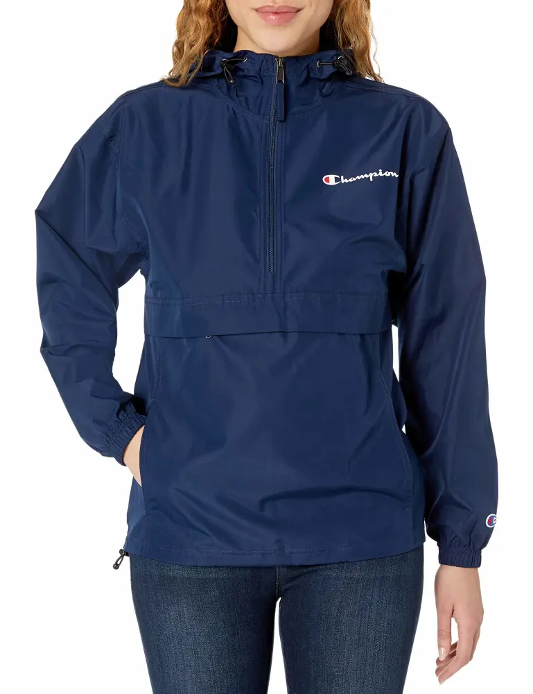 Champion Women's Packable Water-Resistant Windbreaker Jacket