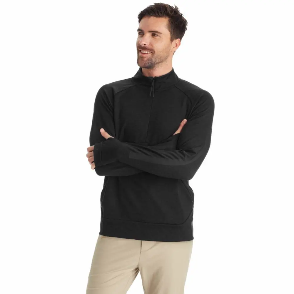 C9 Champion Men's Ponte 1/4 Zip Jacket, Ebony, Large