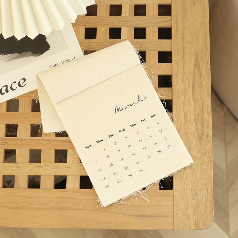 Cotton Calendar Han Feng Simple English Printing