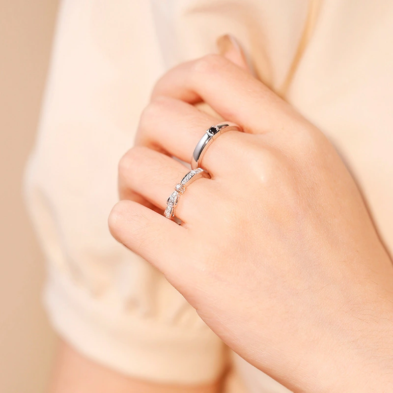 Couple Fashion Sterling Silver Ring
