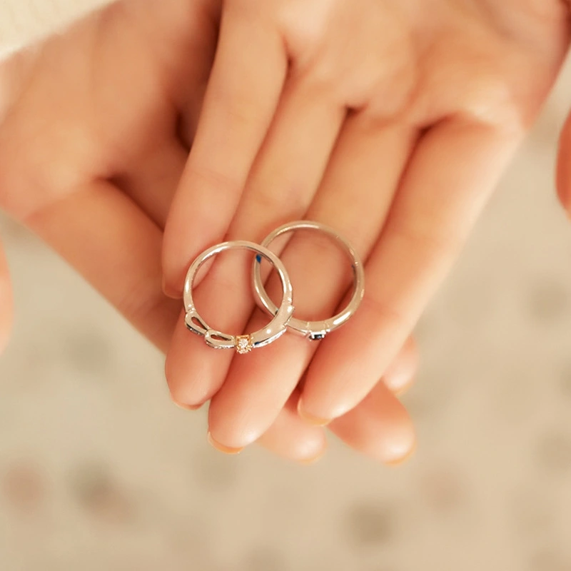 Couple Fashion Sterling Silver Ring