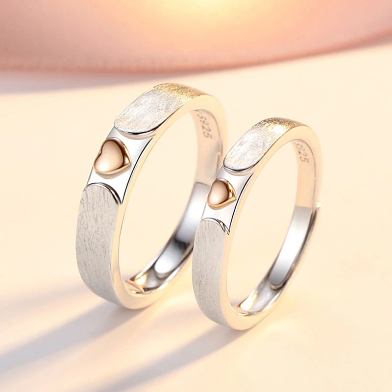 Fashion Couple Ring Sterling Silver Love