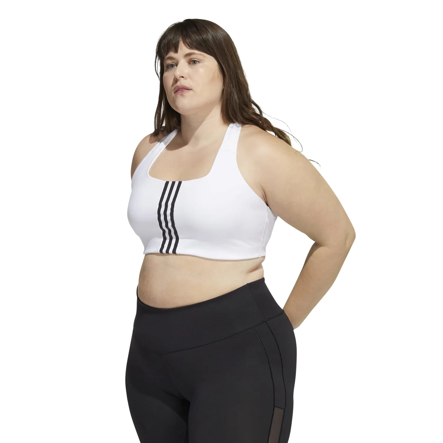 adidas Women's Training Medium Support Better 3-Stripes Bra