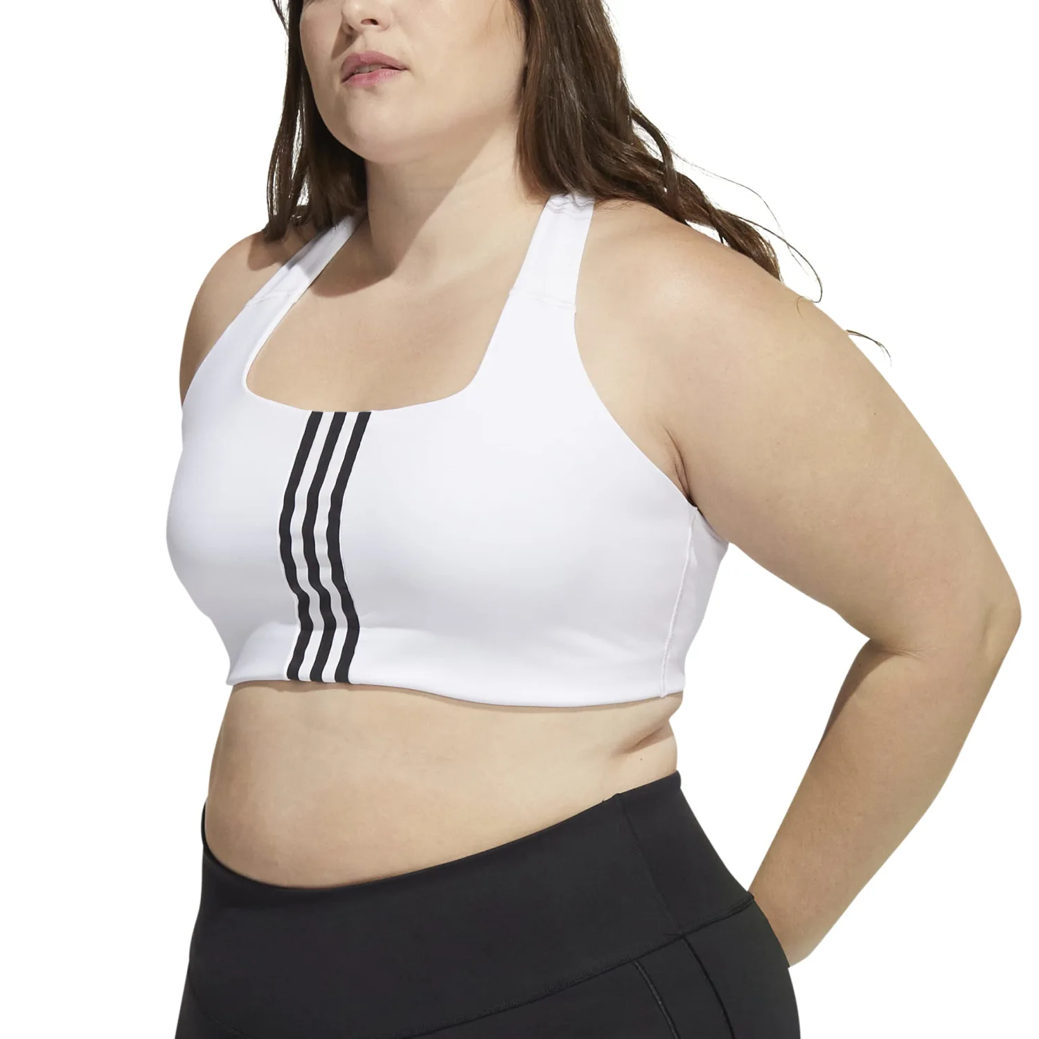 adidas Women's Training Medium Support Better 3-Stripes Bra