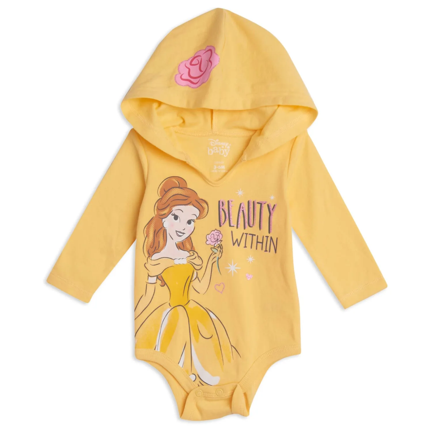 Disney Princess Ariel Cinderella Princess Belle Baby Girls Cuddly Bodysuits Newborn to Infant