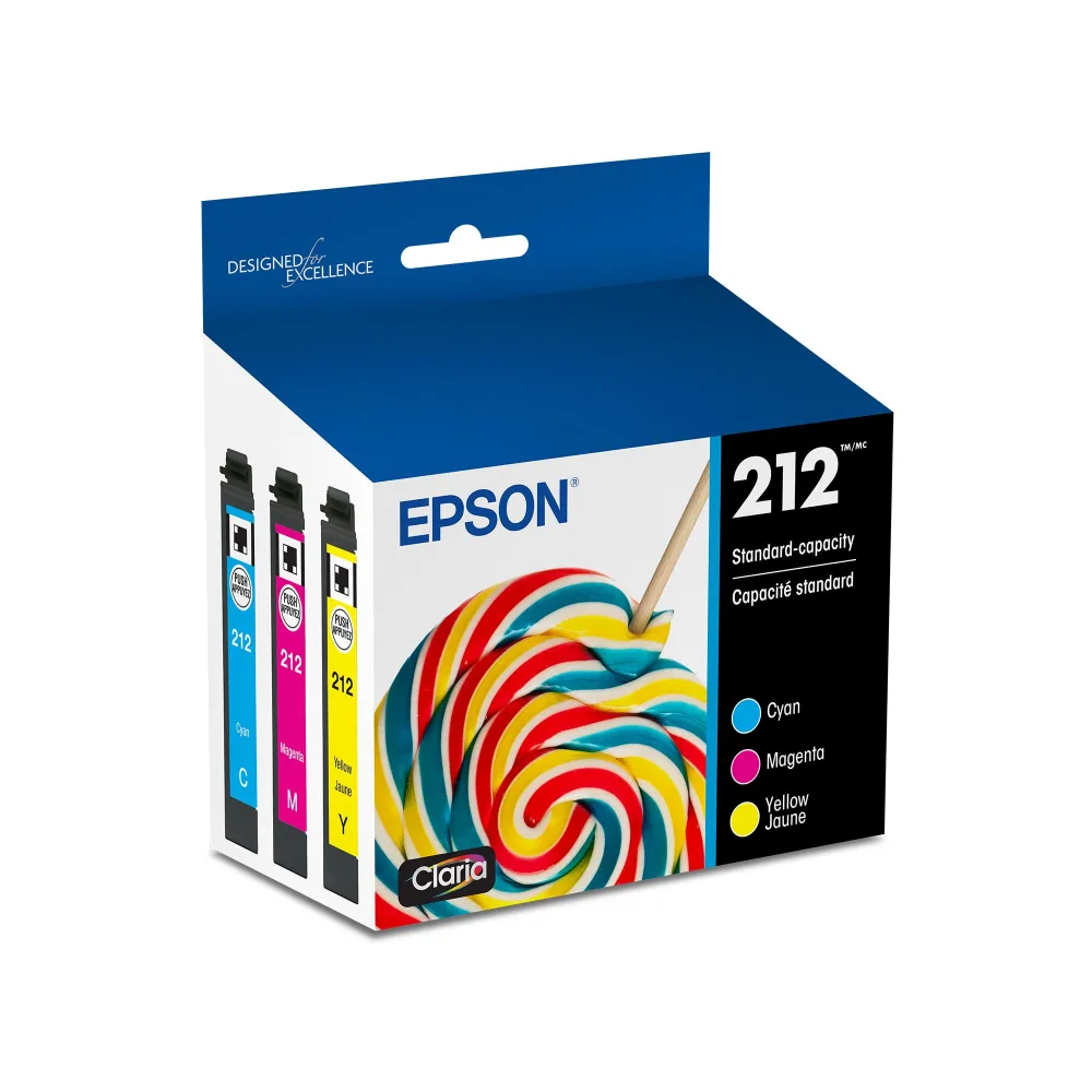 EPSON 212 Claria Ink Standard Capacity Color Combo Pack (T212520-S) Works with WorkForce WF-2830, WF-2850, Expression XP-4100, XP-4105