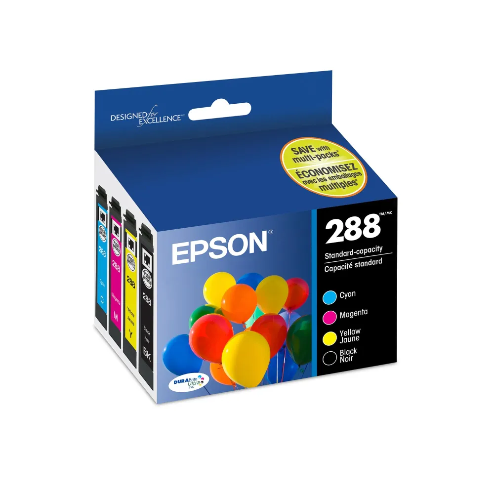 EPSON 288 DURABrite Ultra Ink Standard Capacity Black & Color Cartridge Combo Pack (T288120-BCS) Works with Expression XP-330, XP-430, XP-434, XP-340, XP-440, XP-446