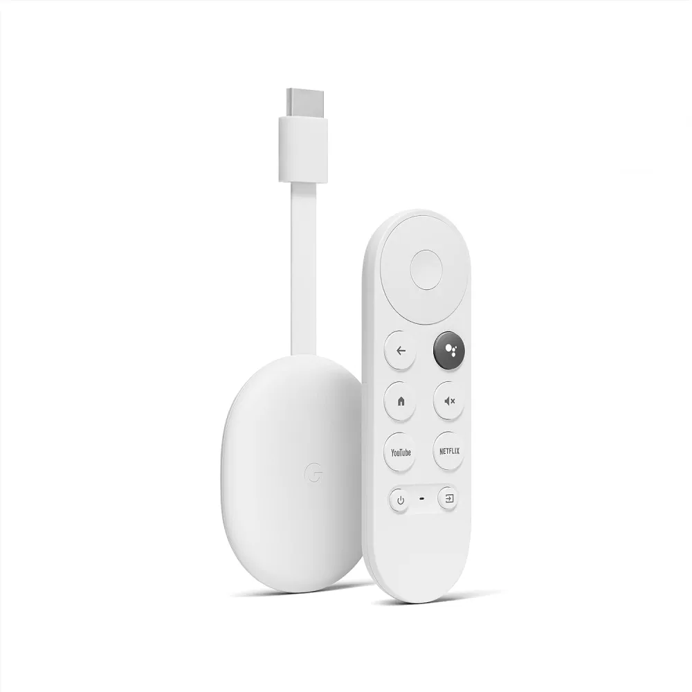 Chromecast with Google TV (HD) - Streaming Stick Entertainment on Your TV with Voice Search - Watch Movies, Shows, and Live TV in 1080p HD - Snow