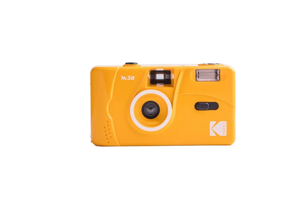 Kodak M38 35mm Film Camera - Focus Free, Powerful Built-in Flash, Easy to Use (Yellow)