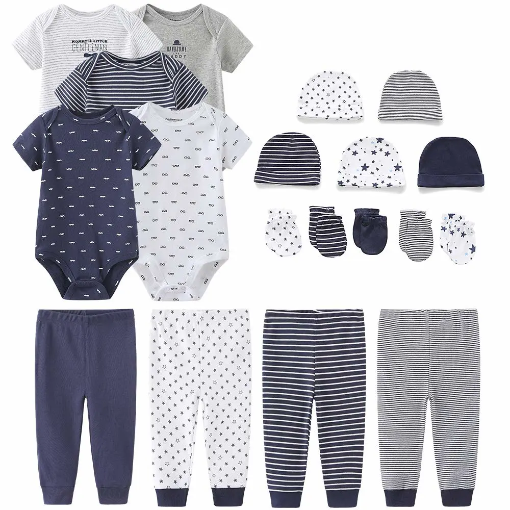 Kiddiezoom Unisex Baby Layette Essentials Giftset Clothing Set 19-Piece For Newborn Baby