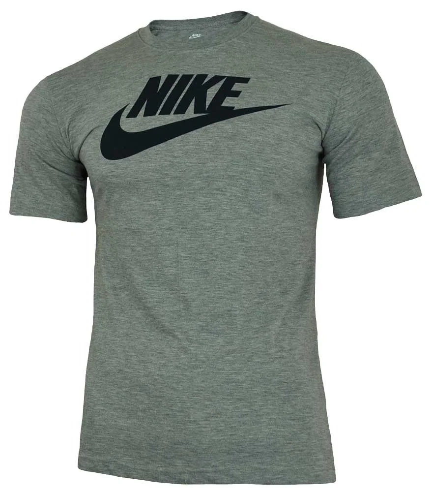 Nike Men's Futura Icon Tee, Dark Grey Heather/Obsidian, SM