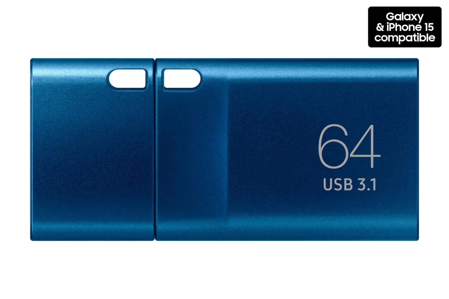 SAMSUNG Type-C™ USB Flash Drive, 64GB, Transfers 4GB Files in 15 Secs w/Up to 300MB/s 3.13 Read Speeds, Compatible w/USB 3.0/2.0, Waterproof, 2022, Blue, MUF-64DA/AM