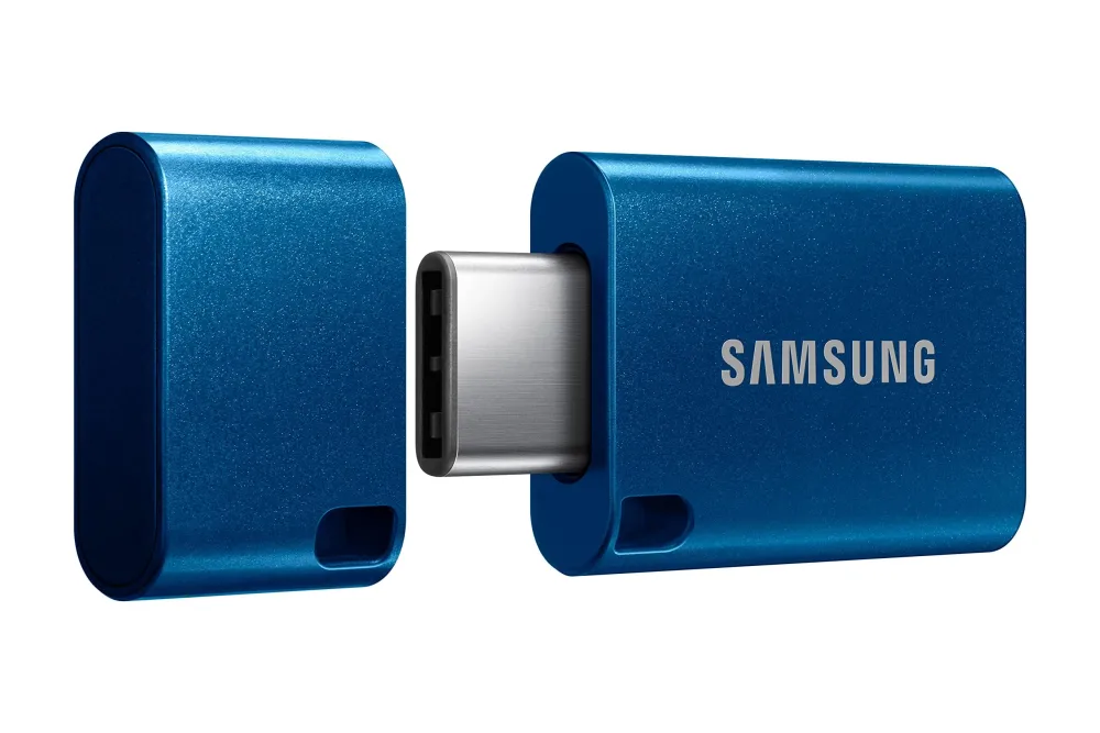 SAMSUNG Type-C™ USB Flash Drive, 64GB, Transfers 4GB Files in 15 Secs w/Up to 300MB/s 3.13 Read Speeds, Compatible w/USB 3.0/2.0, Waterproof, 2022, Blue, MUF-64DA/AM