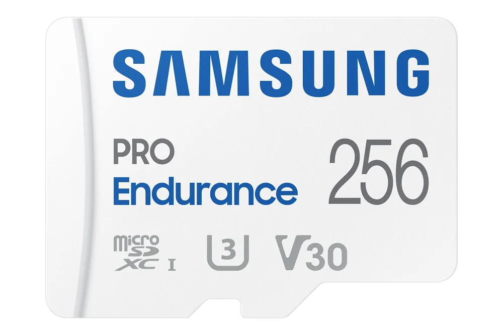 SAMSUNG PRO Endurance 256GB MicroSDXC Memory Card with Adapter for Dash Cam, Body Cam, and Security Camera, Class 10, U3, V30 (‎MB-MJ256KA/AM)