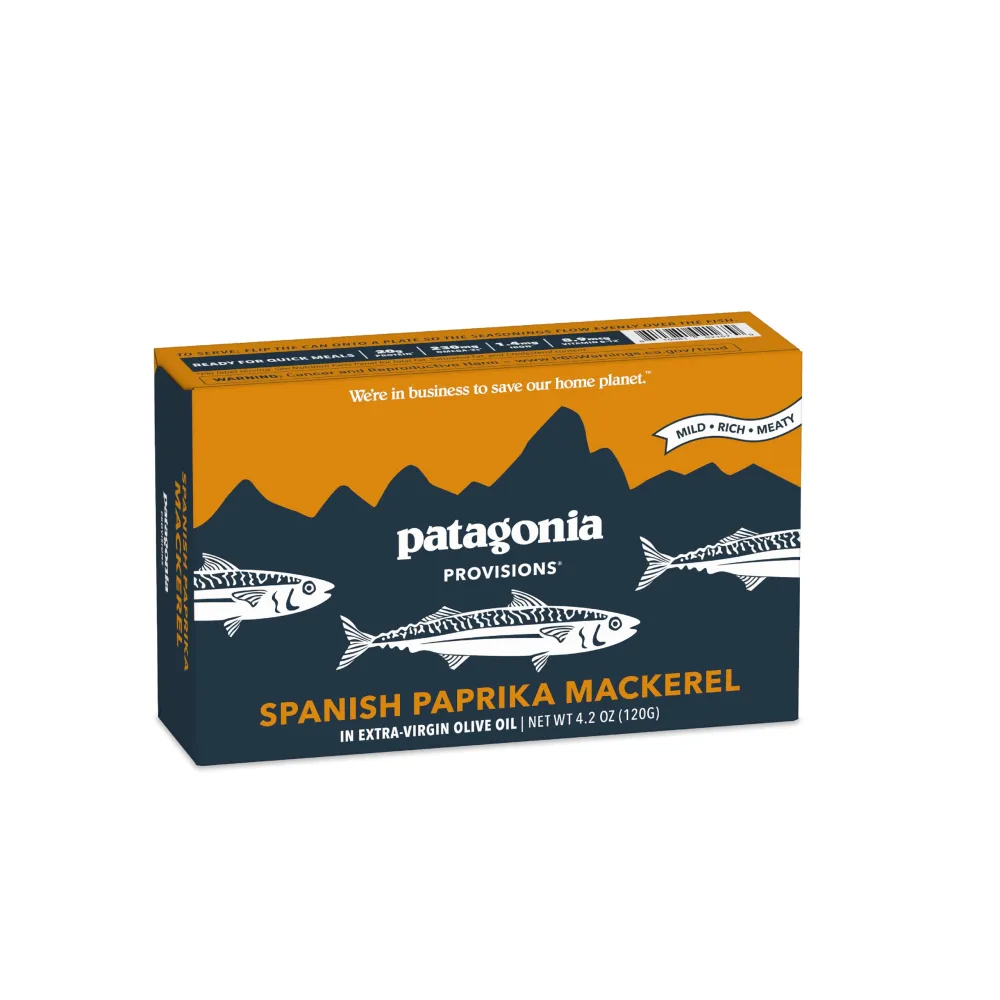 Patagonia Provisions Spanish Paprika Wild Mackerel | Responsibly Sourced in Spain | 20g Protein & Gluten Free