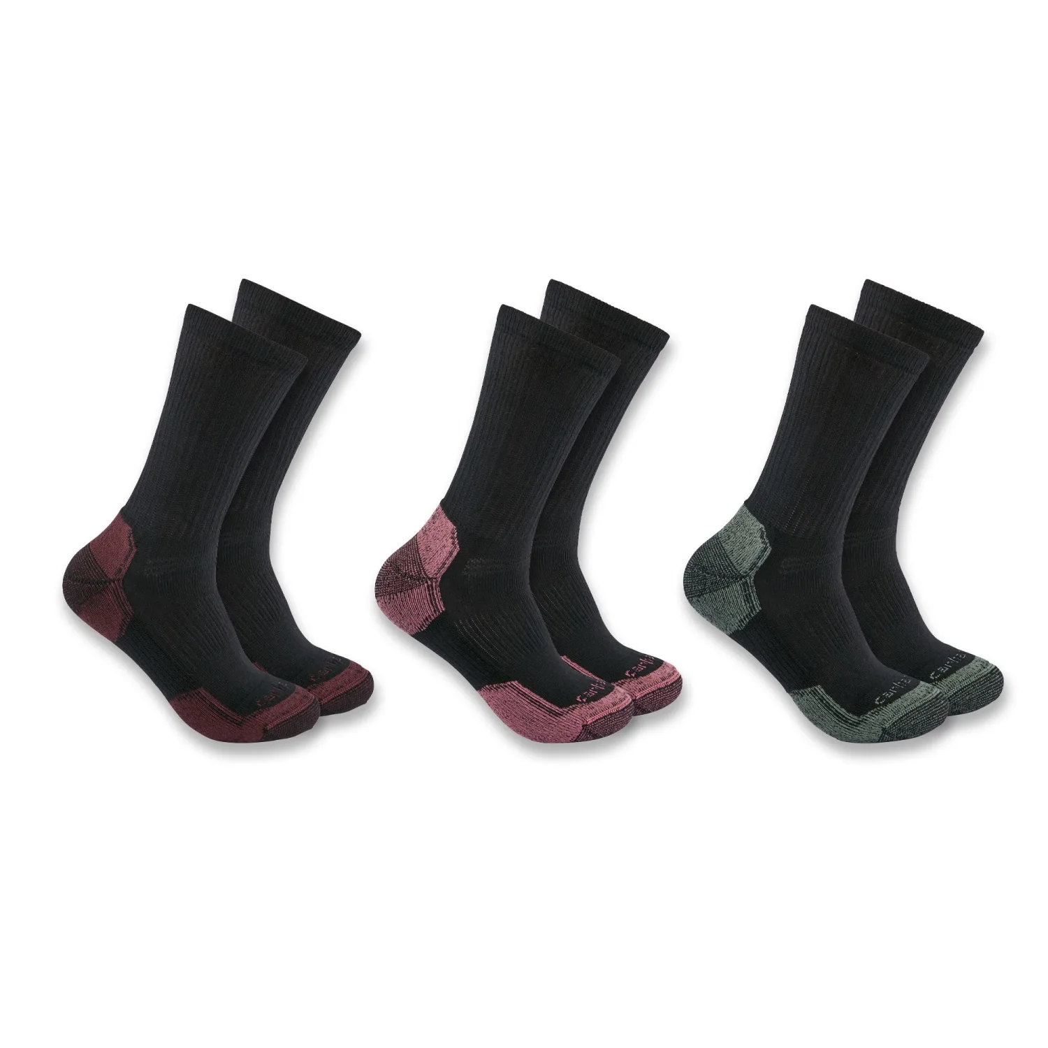 Carhartt Women's Midweight Cotton Blend Low Cut Sock 3 Pack