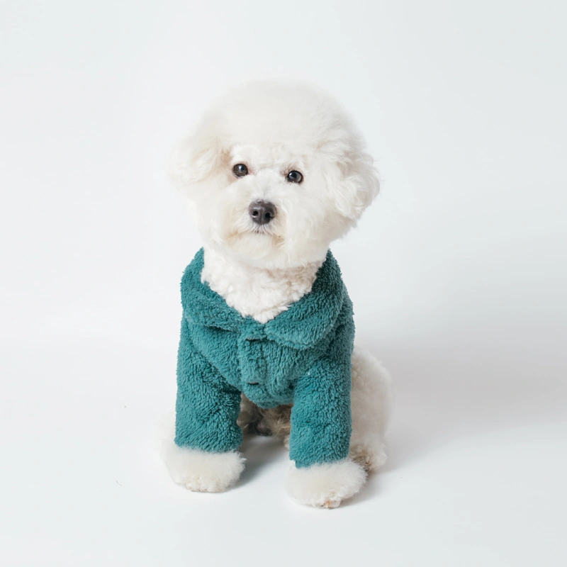 Lapel Flannelette Cotton Suit Teddy Bear Medium And Small Dog Clothing