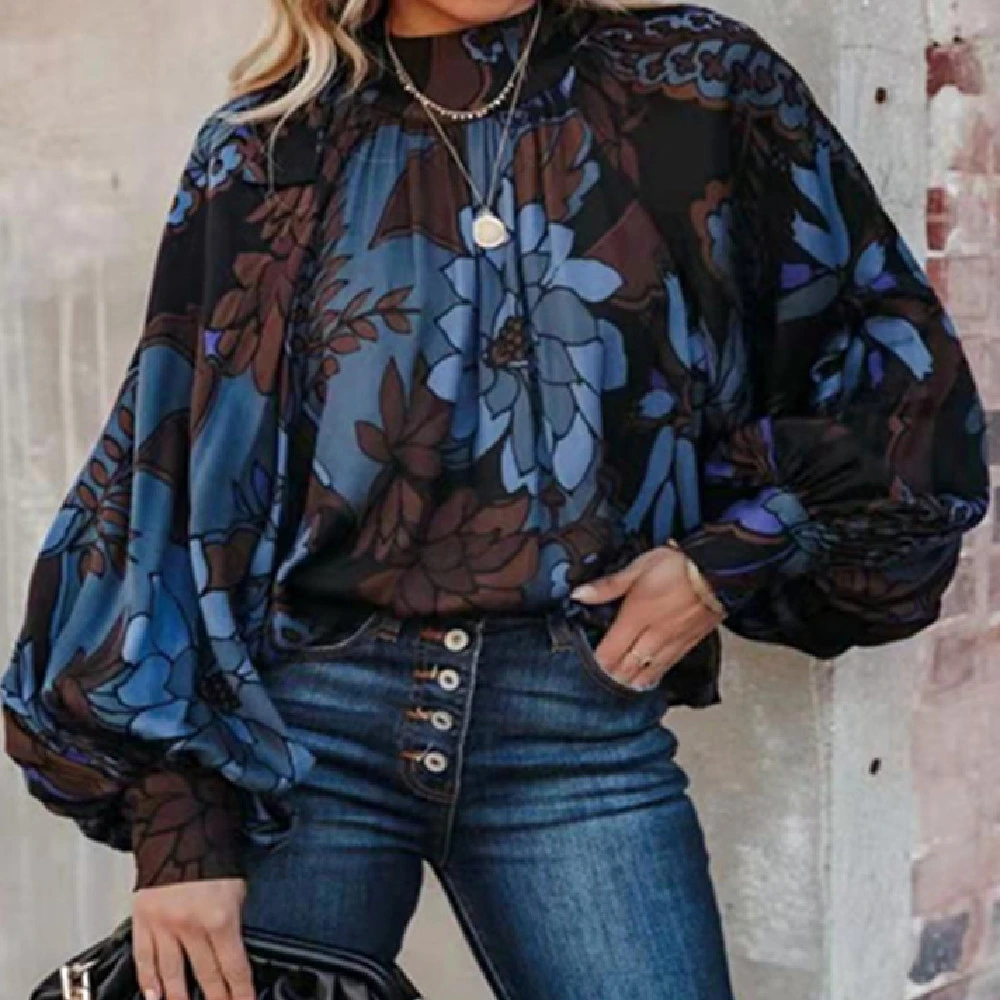 Women's Vintage Flower Print Shirt