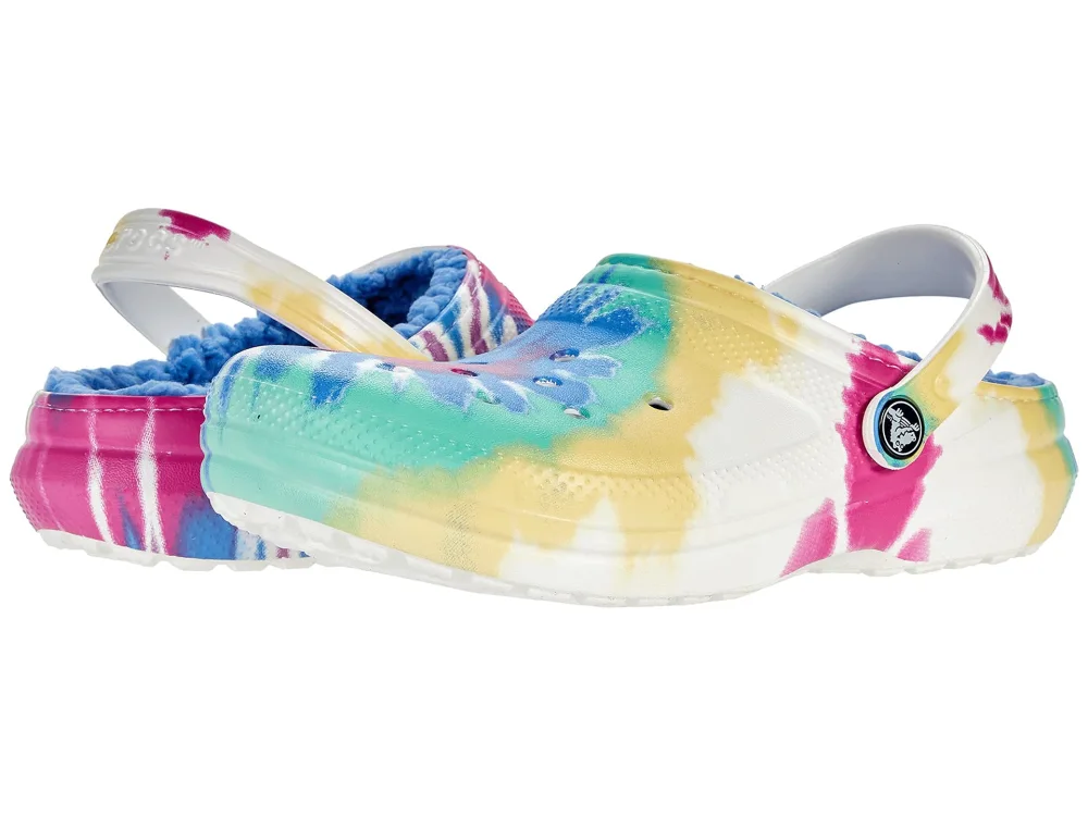 Crocs Unisex-Child Kids' Classic Marbled Tie Dye Lined Clog