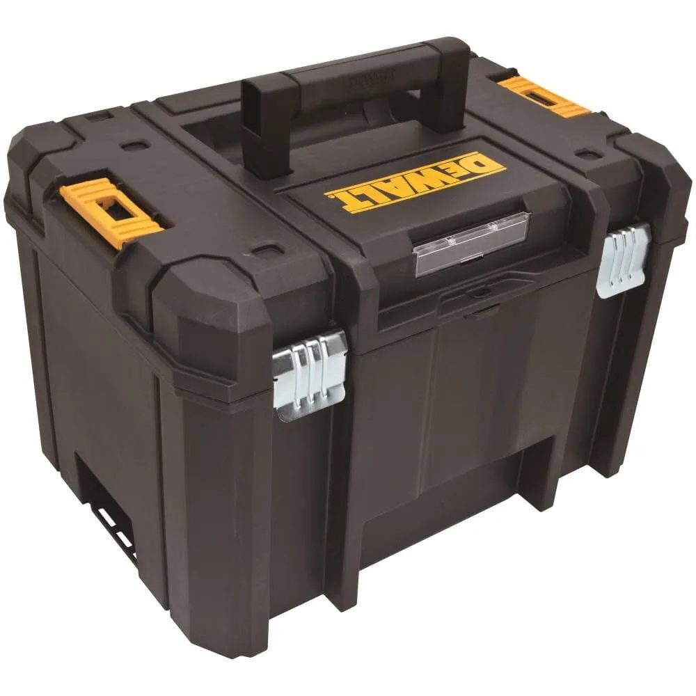 DEWALT TSTAK Tool Box, Extra Large Design, Removable Tray for Easy Access to Tools, Water and Debris Resistant (DWST17806)
