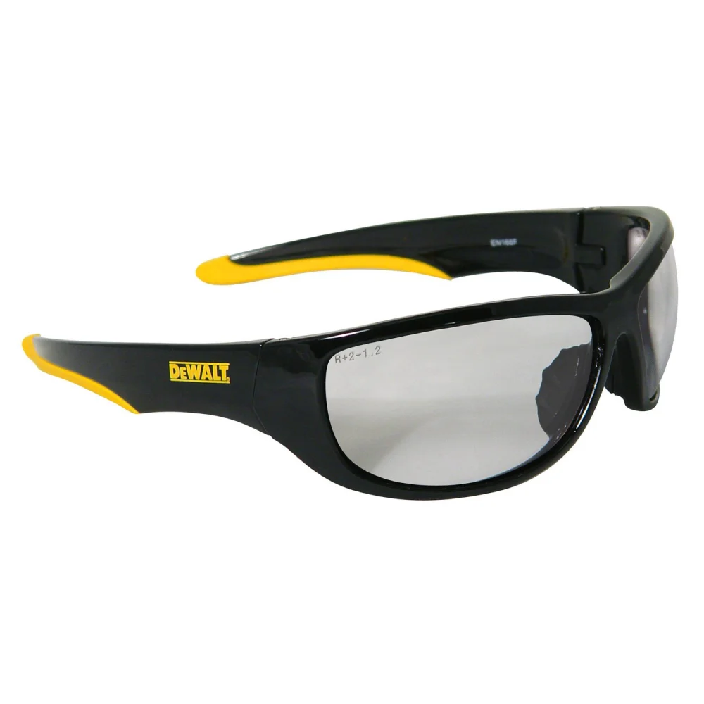 Dewalt Dominator Safety Glasses Dpg94 Unisex Adult Non Slip Polarized Mirrored Rubber Full Rim