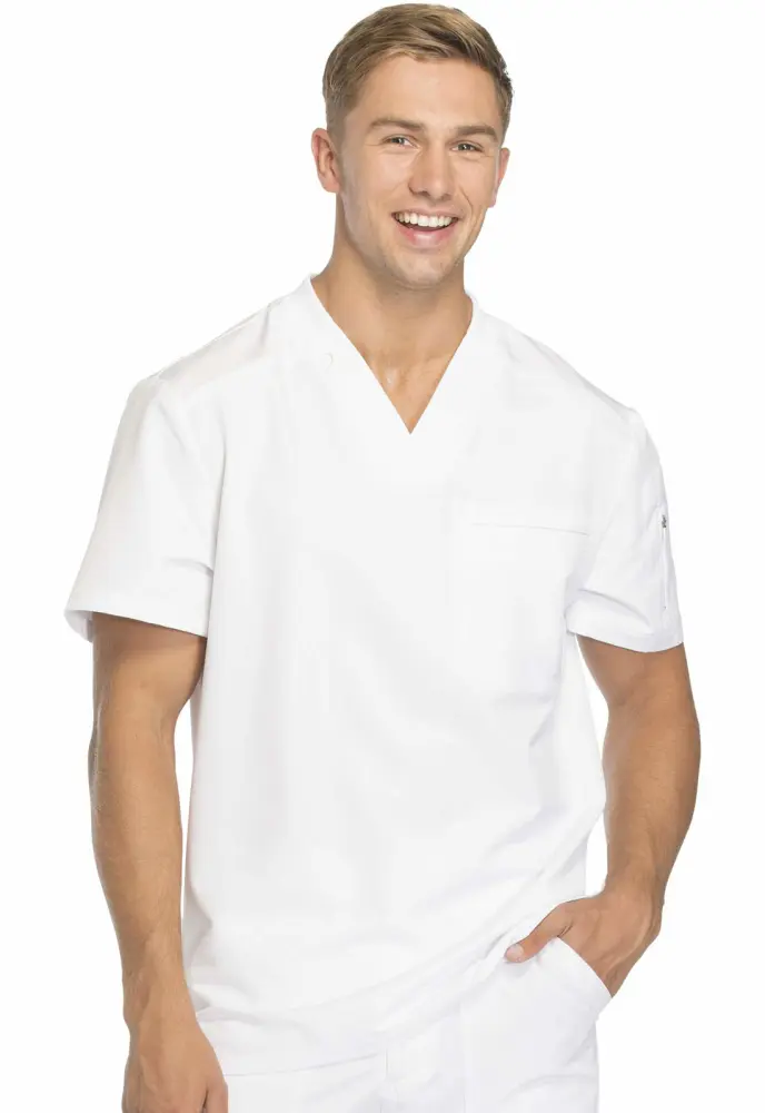 Dickies Dynamix Scrubs for Men Athletic-Inspired V-Neck Chest Pocket Scrub Top with Four-Way Stretch & Moisture Wicking DK610