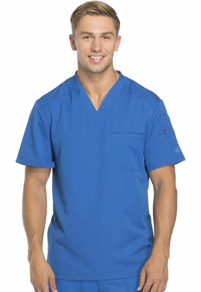 Dickies Dynamix Scrubs for Men Athletic-Inspired V-Neck Chest Pocket Scrub Top with Four-Way Stretch & Moisture Wicking DK610