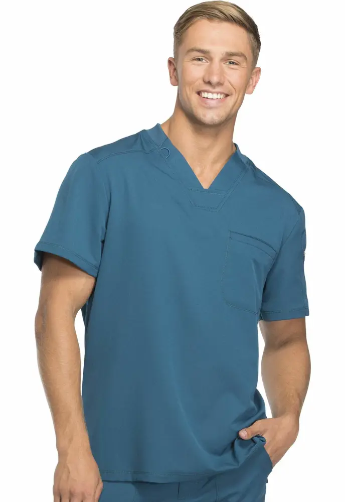 Dickies Dynamix Scrubs for Men Athletic-Inspired V-Neck Chest Pocket Scrub Top with Four-Way Stretch & Moisture Wicking DK610