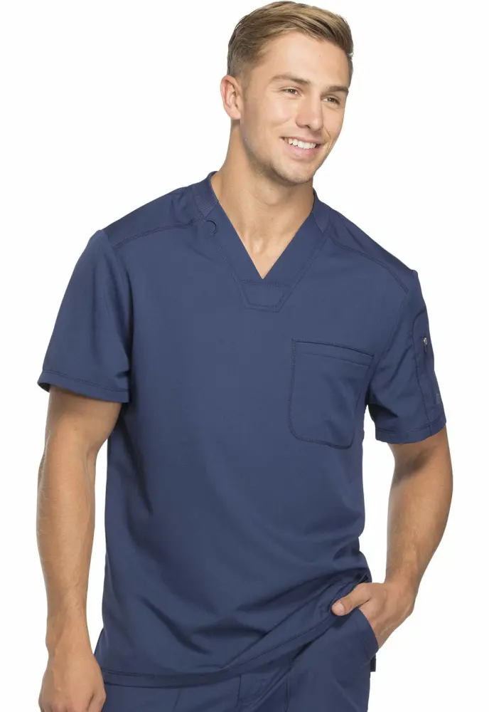 Dickies Dynamix Scrubs for Men Athletic-Inspired V-Neck Chest Pocket Scrub Top with Four-Way Stretch & Moisture Wicking DK610