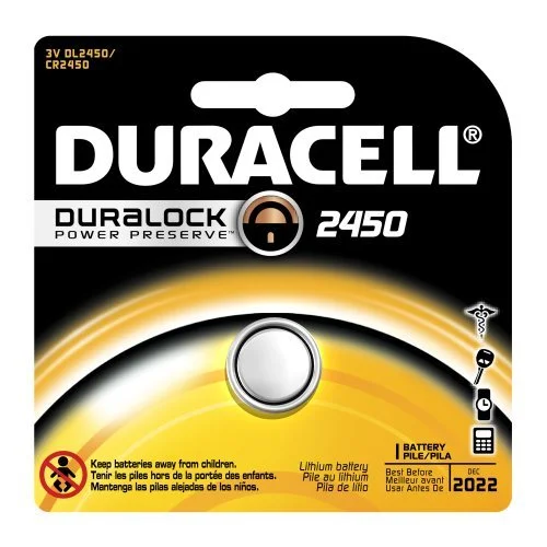 Duracell DL2450 Lithium Coin Battery, 2450 Size, 3V, 540 mAh Capacity (Case of 6) Size: 6 Style: 2450 Model: DL2450