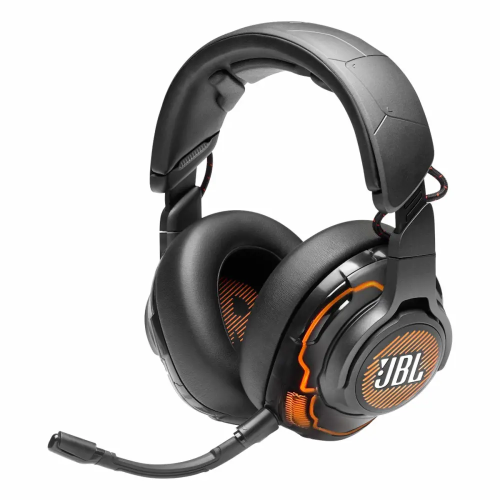 JBL Quantum One - USB wired over-ear professional gaming headset with head-tracking enhanced JBL QuantumSPHERE 360, Active noise cancelling and Hi-Res certified sound (Black)