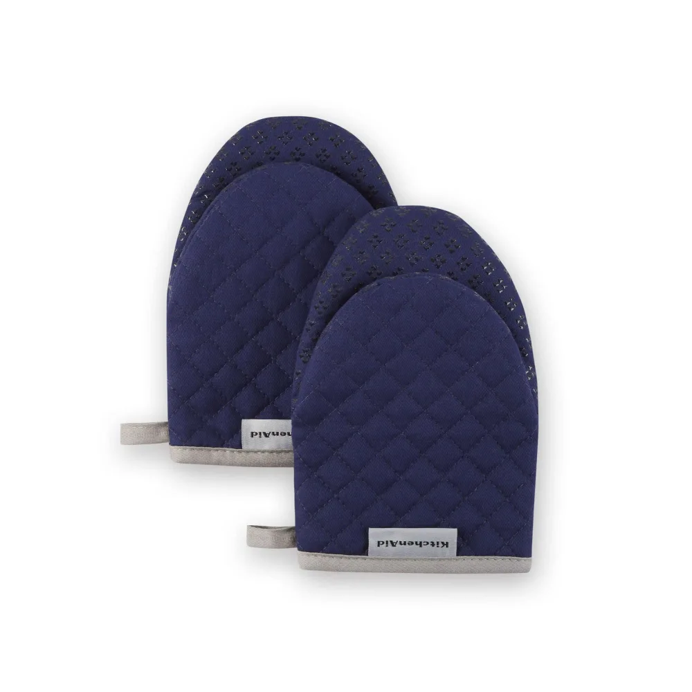 KitchenAid Asteroid Mini Oven Mitt Set, Cobalt 5.5"x8"