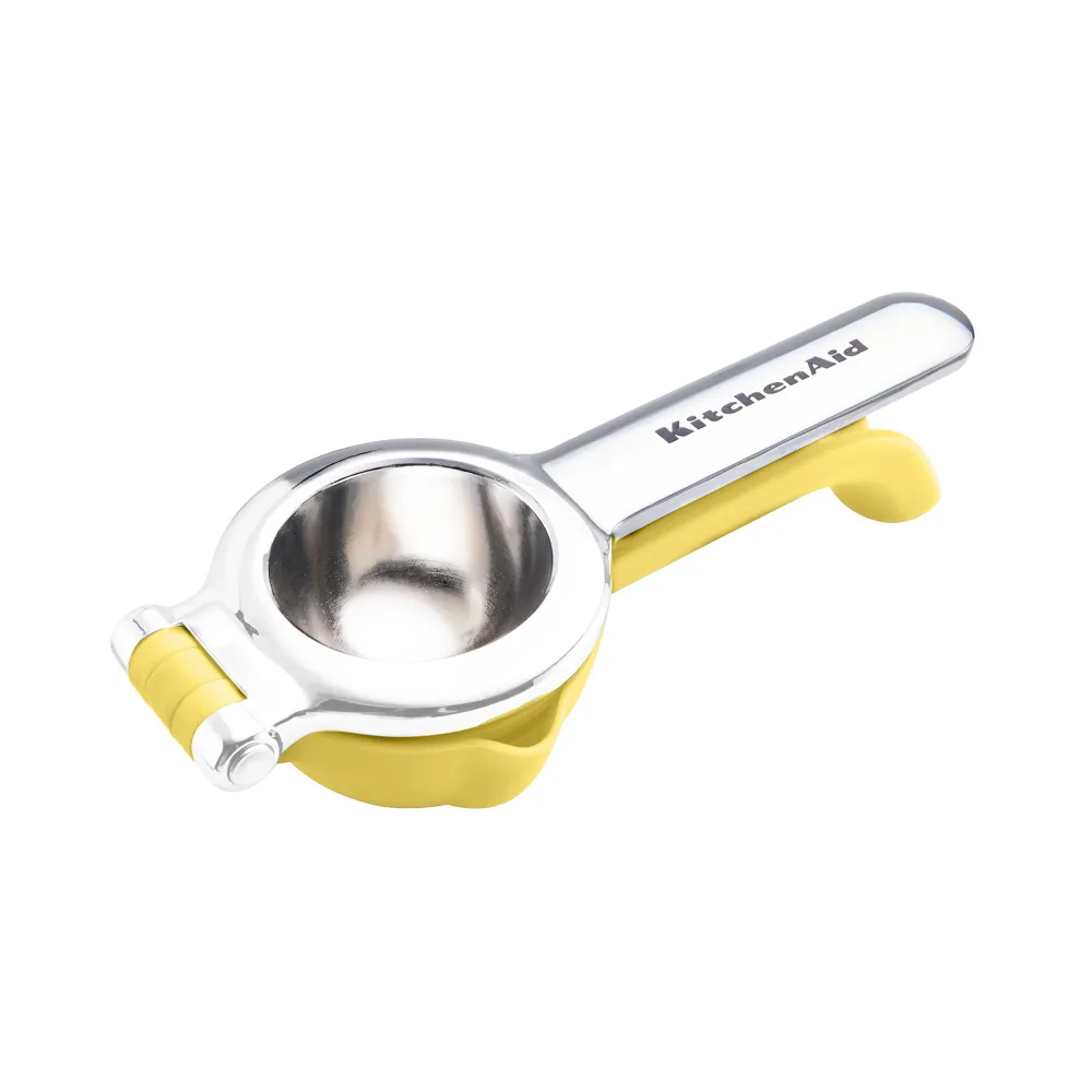 KitchenAid Citrus Juice Press Squeezer for Lemons and Limes with Seed Catcher and Pour Spout, Lemon, 8 inches