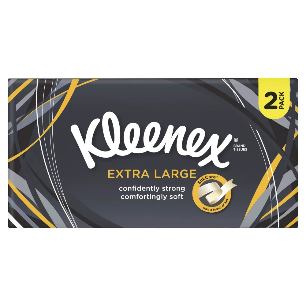 Kleenex Extra Large Tissues - White, 2 Pack