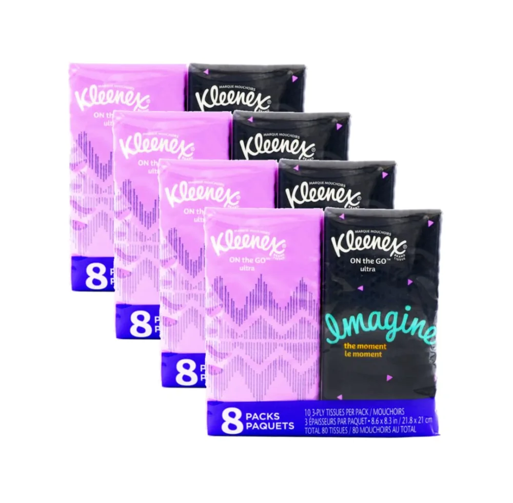 On-The-Go Small Packs, Travel Size, 10 Tissues per Go Pack, 32 Packs