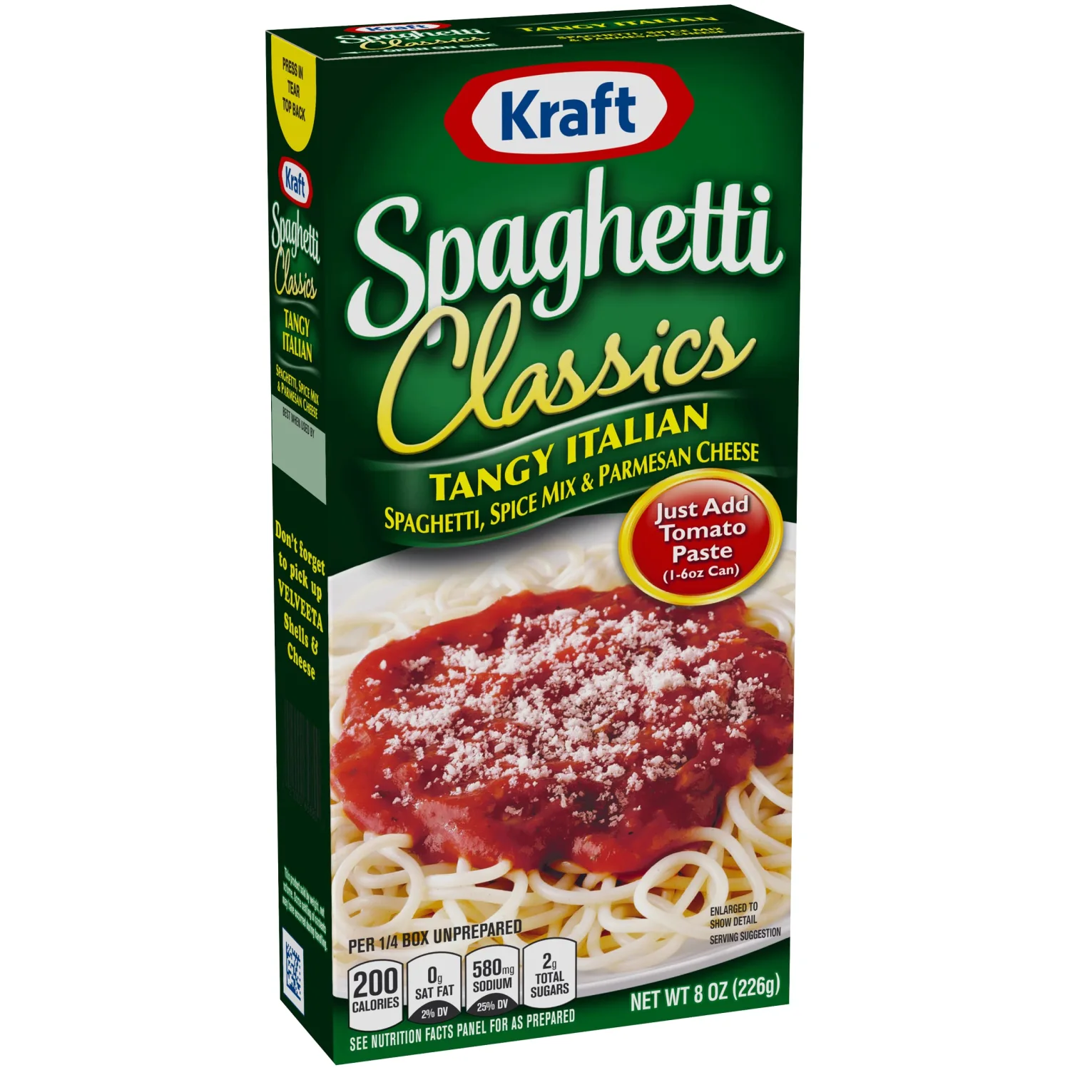 Kraft Tangy Italian Spaghetti Spice Mix & Parm - 8 Ounce (Pack of 3)