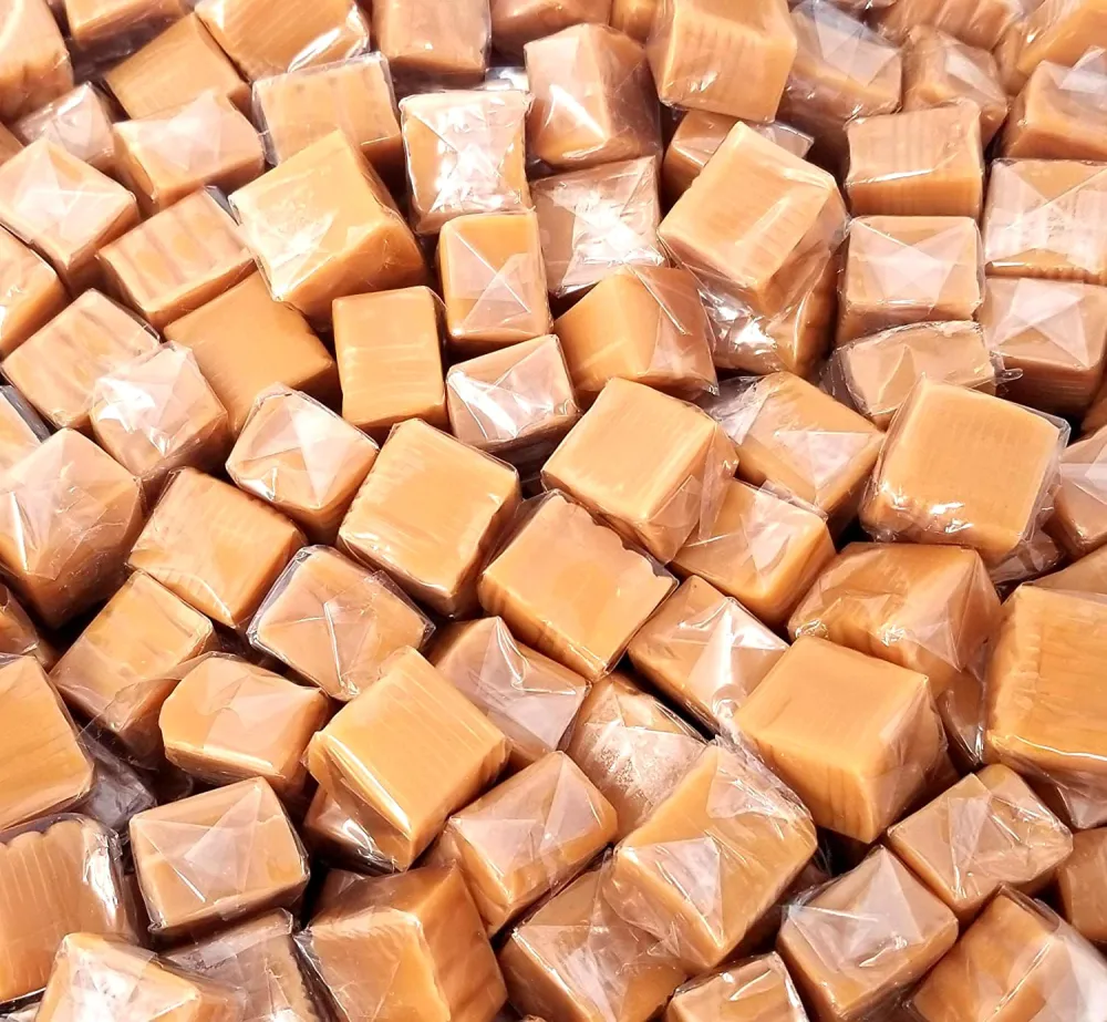 Caramel Cubes Candy - 4 Pound Bulk Pack (About 300 Count) - Classic Chewy Squares