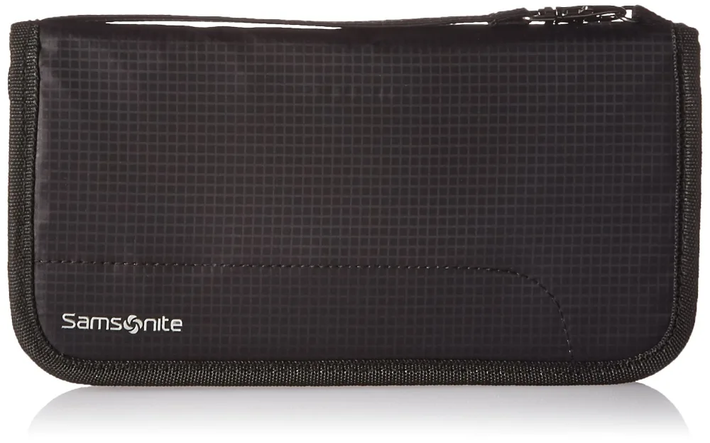 Samsonite Rfid Zip Close Travel Wallet, Black, One Size