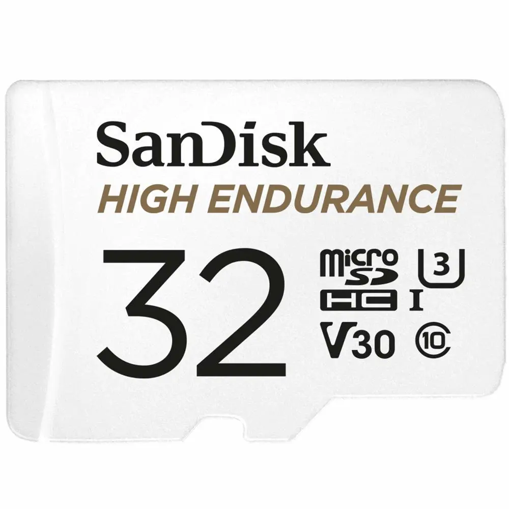 SanDisk 32GB High Endurance Video MicroSDHC Card with Adapter for Dash Cam and Home Monitoring Systems - C10, U3, V30, 4K UHD, Micro SD Card - SDSQQNR-032G-GN6IA