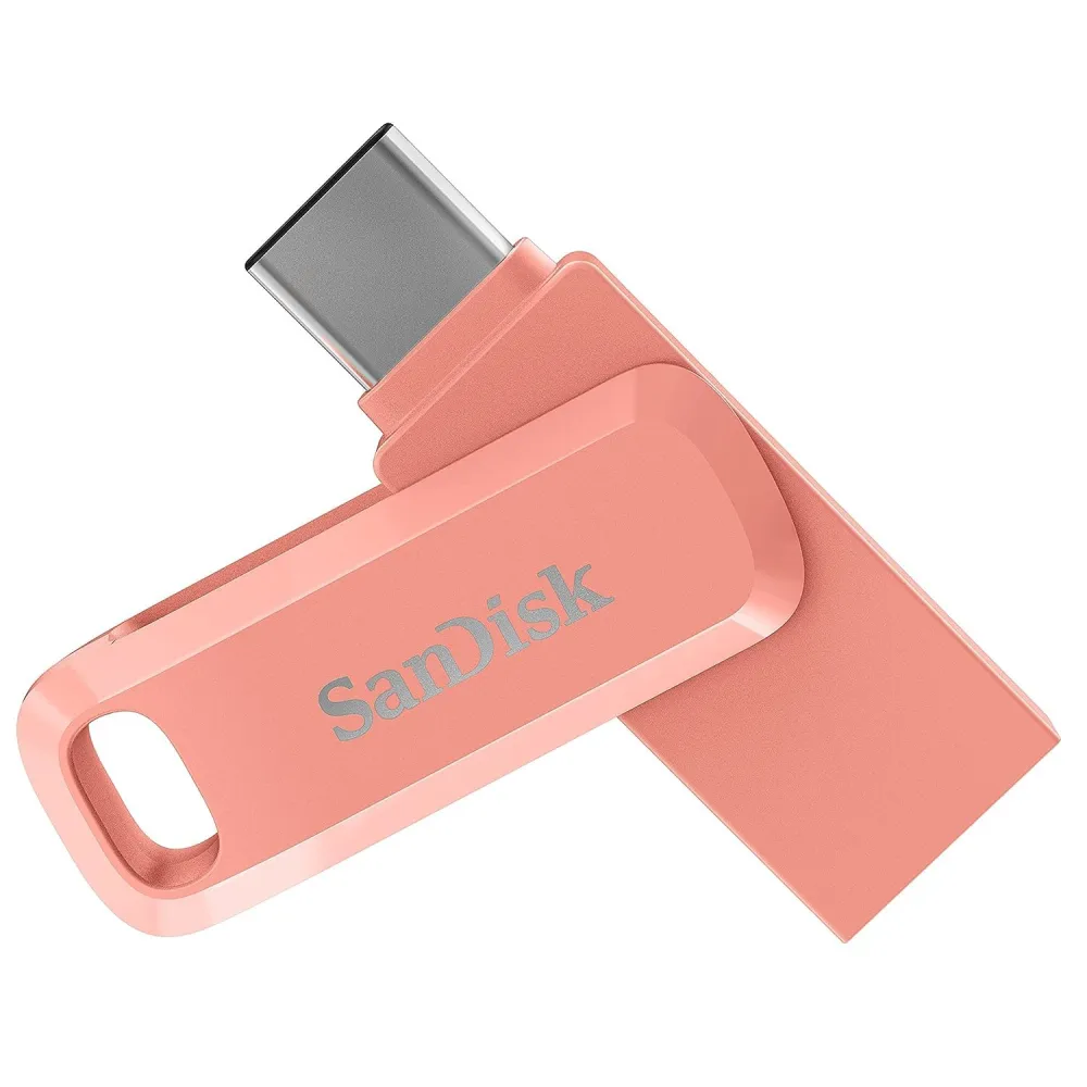 SanDisk 128GB Ultra Dual Drive Go USB Type-C Flash Drive, Peach - SDDDC3-128G-G46PC