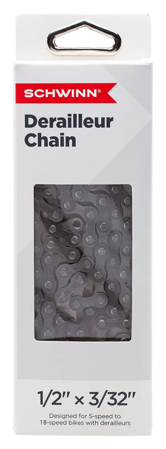 Schwinn Chain, Steel Replacement Chain, 112 Links, Fits Derailleur & Non-Derailleur Bikes, Single & Multi-Speed Bikes