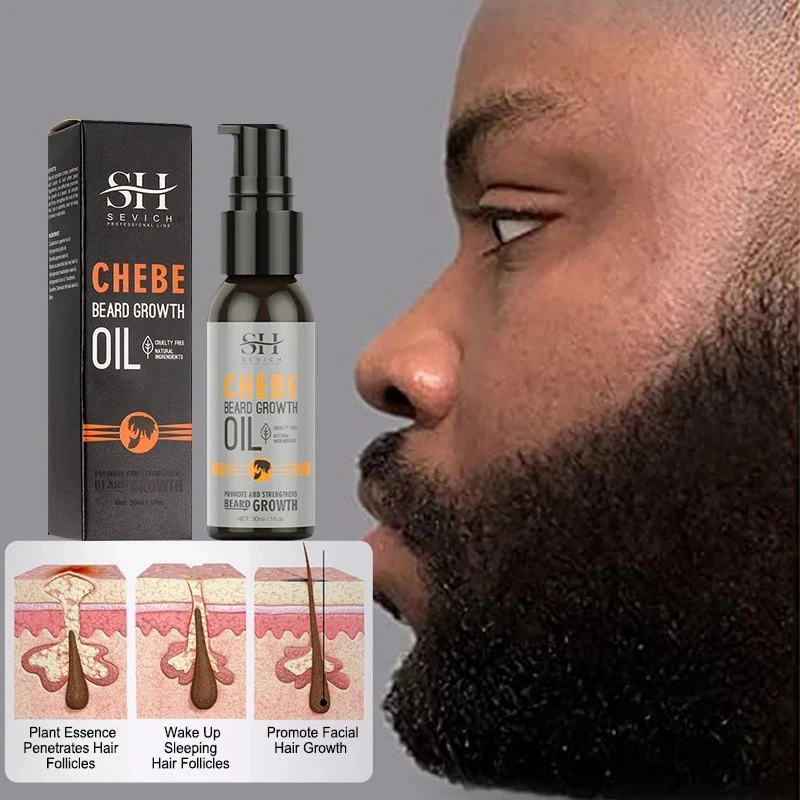 Natural Chebe Men Beard Growth Oil Fast Effective Hair Loss