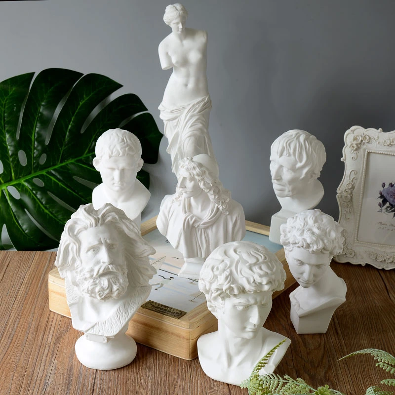 Fashionable Minimalist Resin Plaster Figure Ornament For Sketching