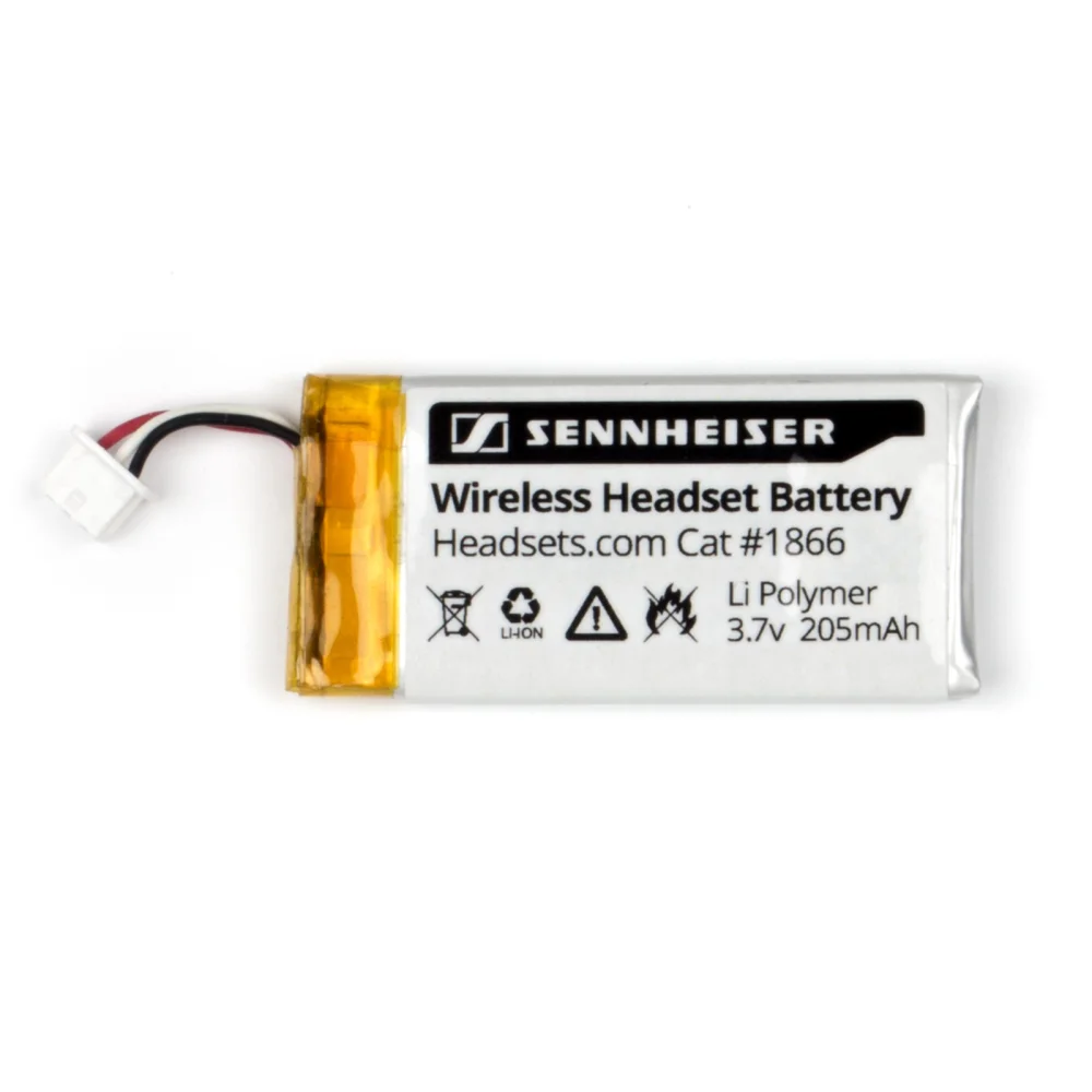 Sennheiser Replacement Rechargeable Battery for OfficeRunner Wireless Headset DW Office DW Pro1 DW Pro2 SD Office SD Pro1 SD Pro2 MB Pro Series Li Polymer 205mAh (1 Pack)