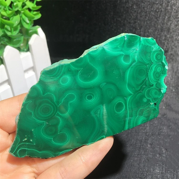 Natural Malachite Green Grinding Section Mineral Sample