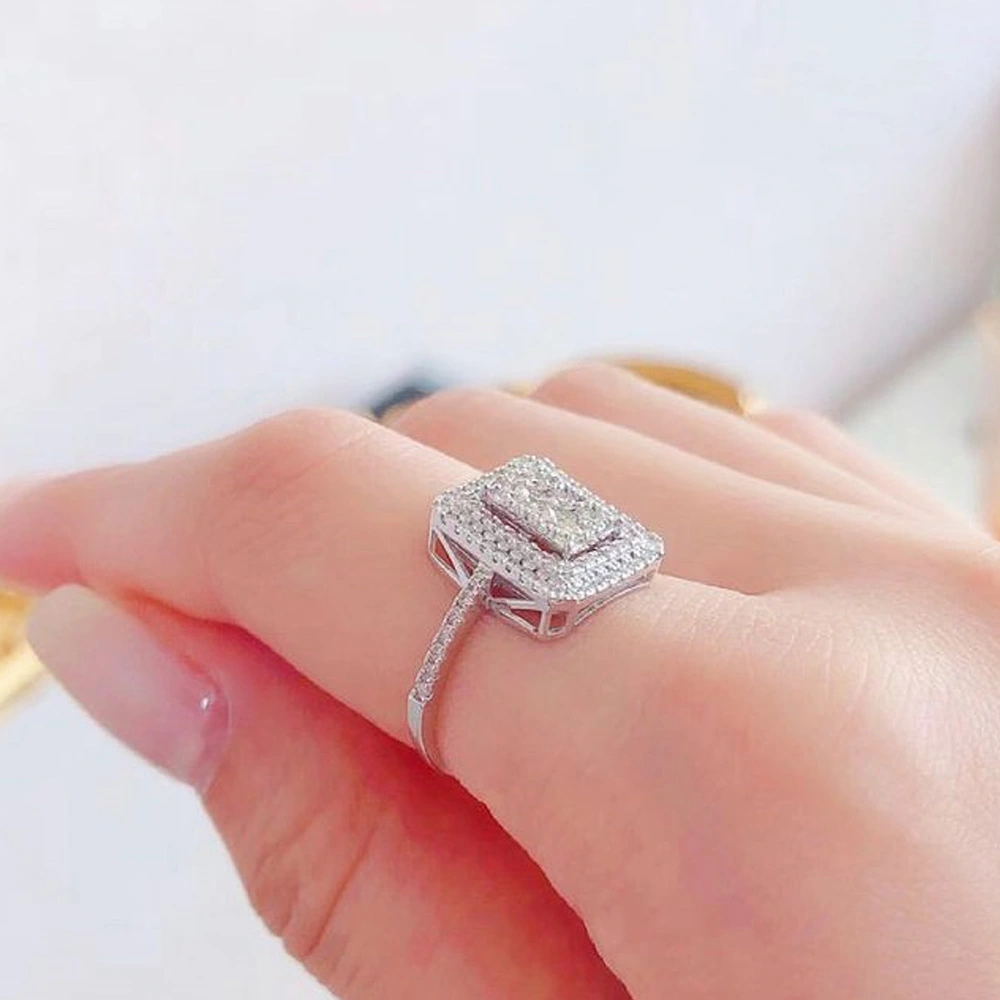 Women's High-end Elegant Full-diamond Micro-set Ring