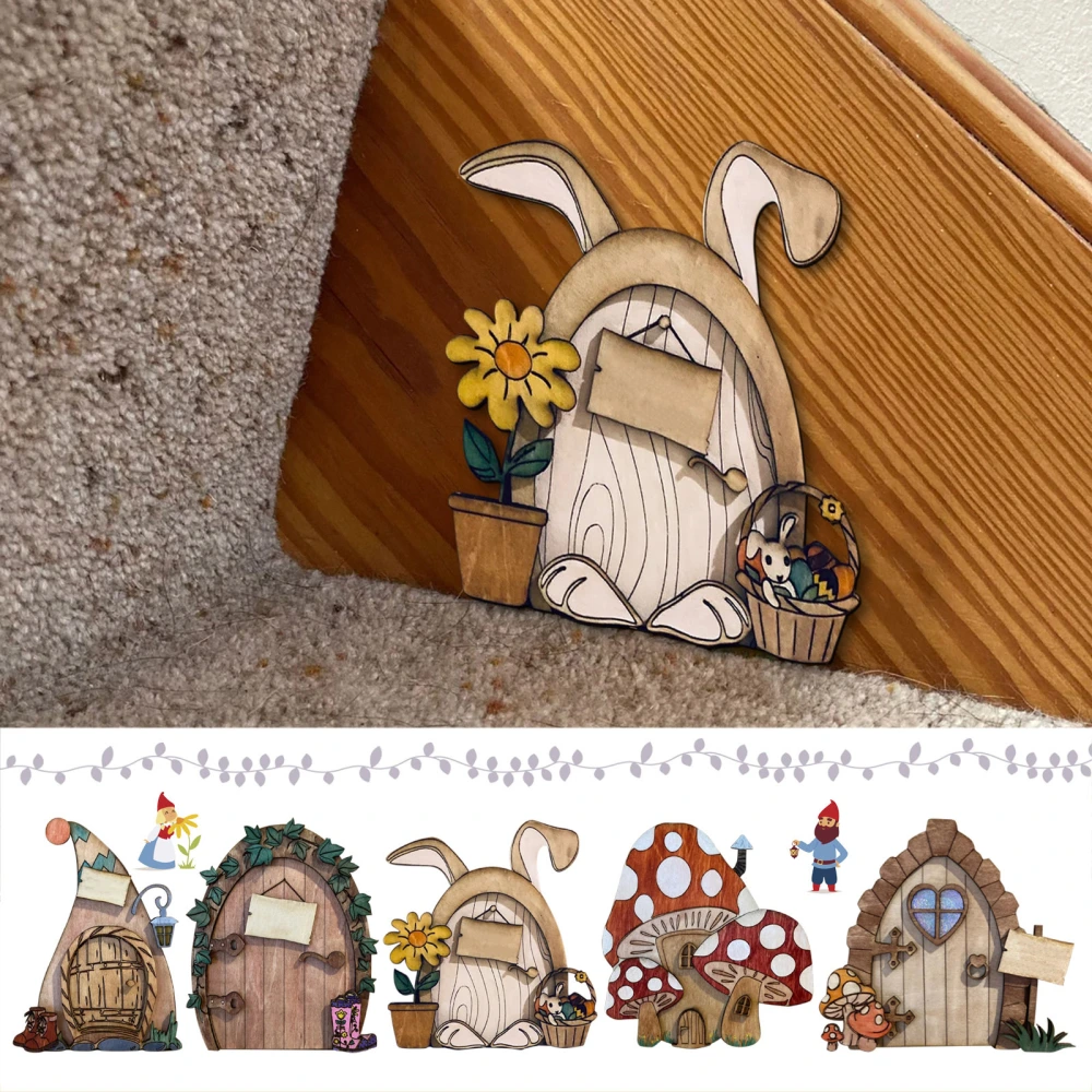 Easter Bunny Fairy Door Craft Decoration