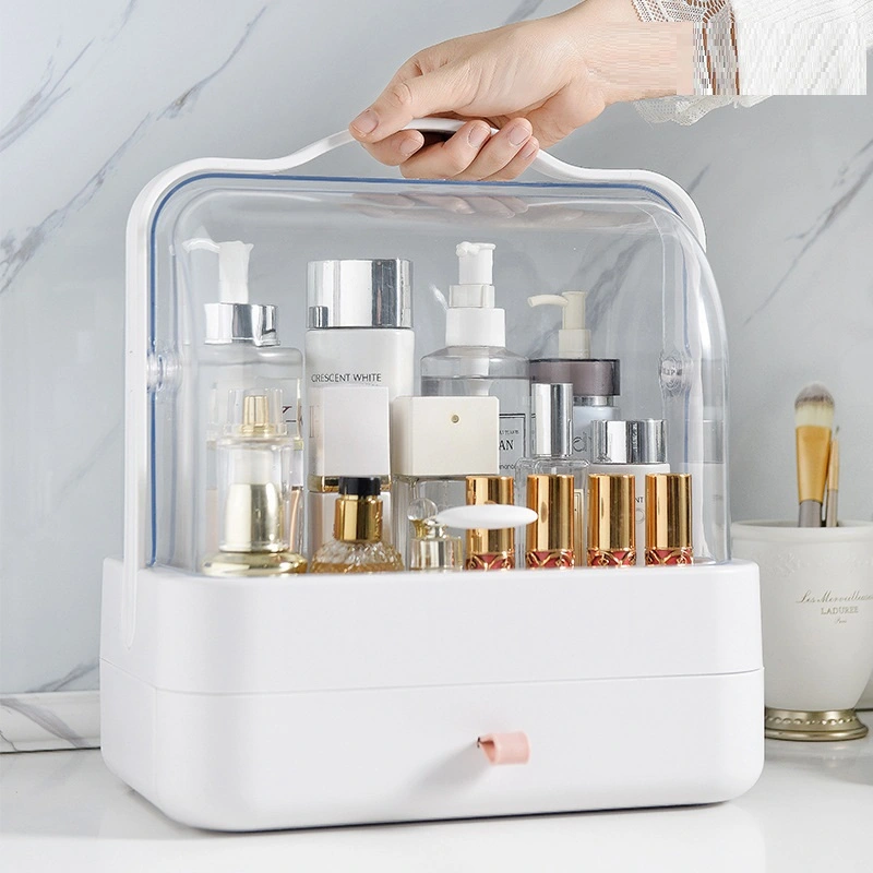 Desktop Transparent Dust-like Portable Cosmetics Storage Box