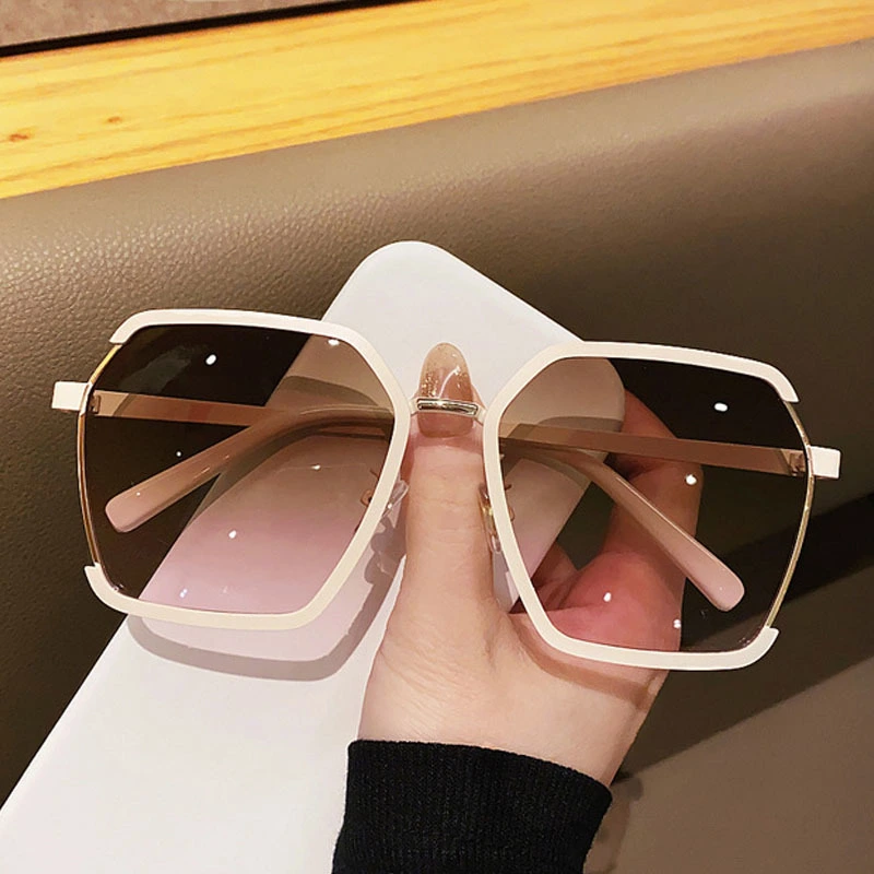 Metal Half Frame Women's Sunglasses Protect Against UV Rays